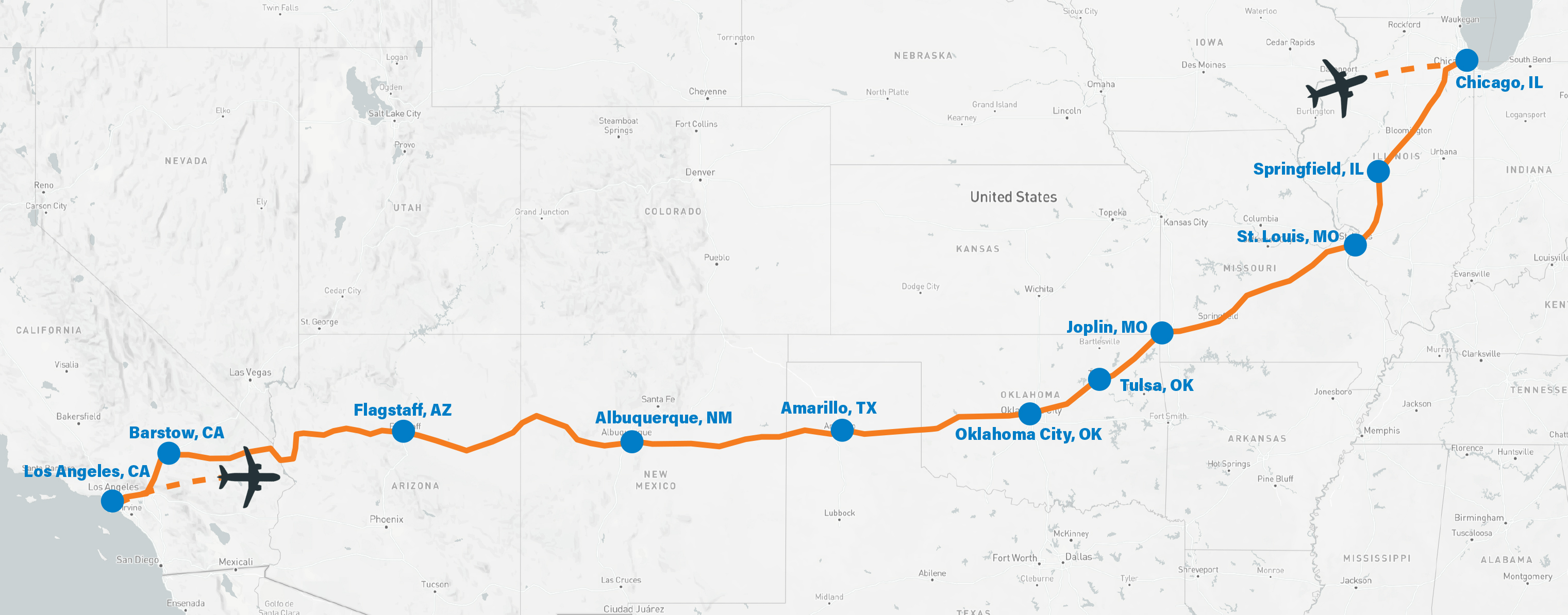 Itinerary map Itinerary map